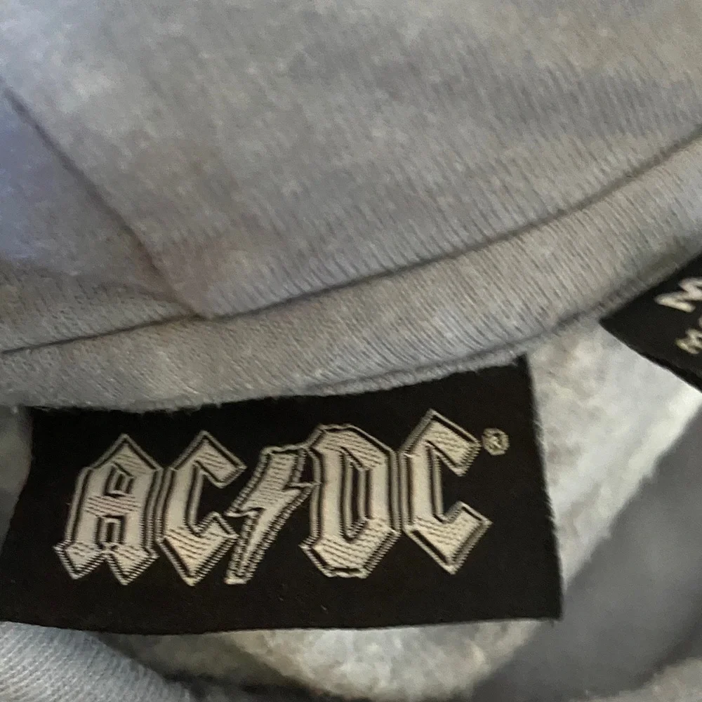 AC/DC Gray Tie-Dye Hoodie with Multicolor Graphic